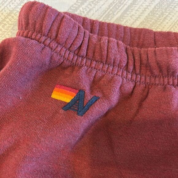 Aviator Nation Women’s Maroon Joggers with Colored Embroidered Side Stripes - XS - Picture 3 of 7